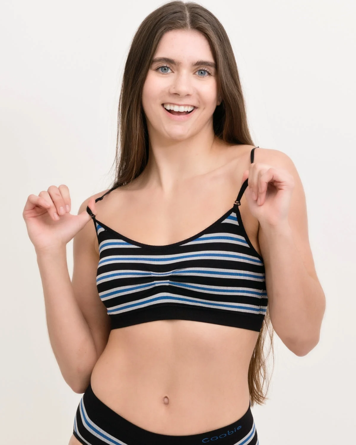 Coobie Comfort Striped Scoopneck Bra 9095