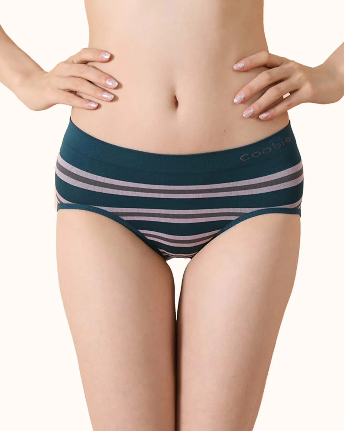 Coobie Striped High Rise Briefs 9097 (3 Pairs)