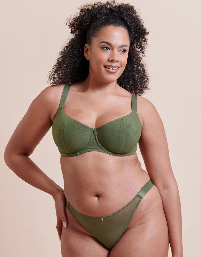 Cool Cat Scooped Multiway Balcony Bra Fern Green