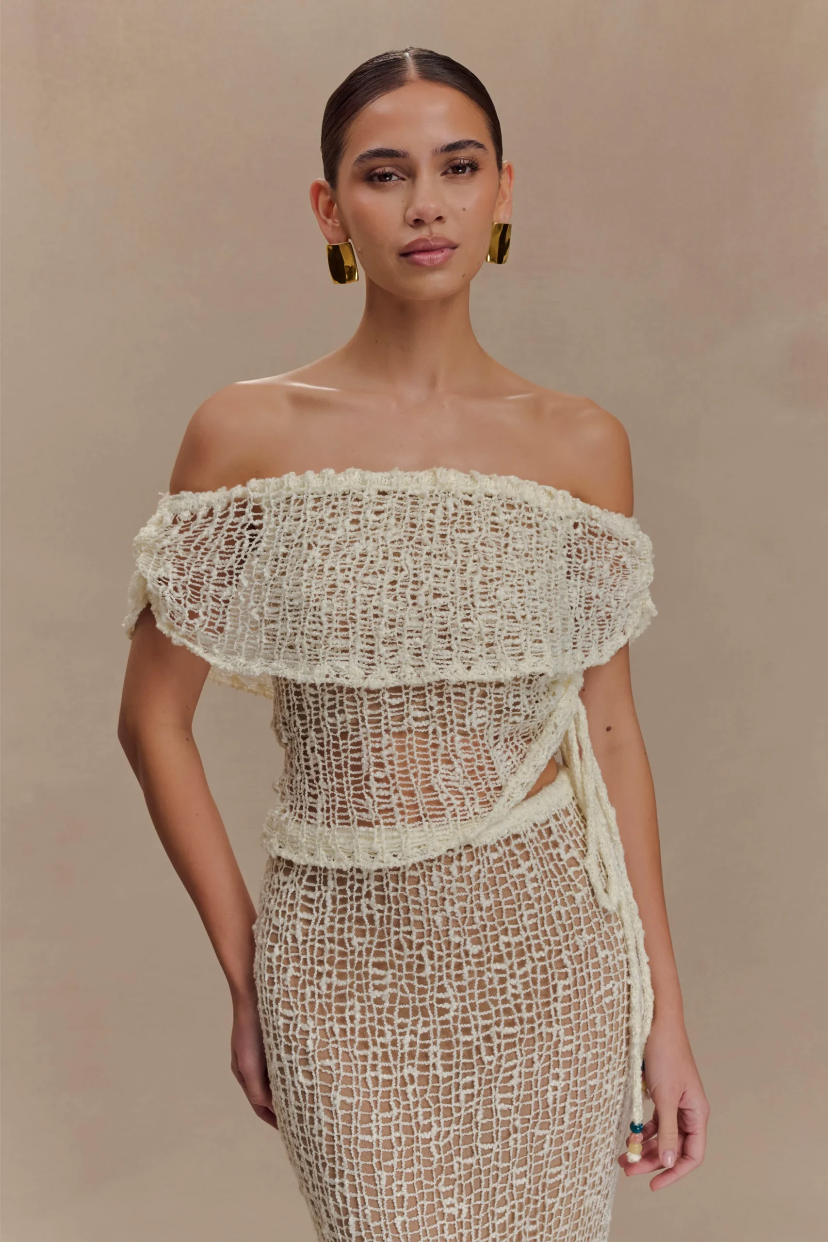 CordeliaFINAL SALEOff Shoulder Knit Top - Ivory