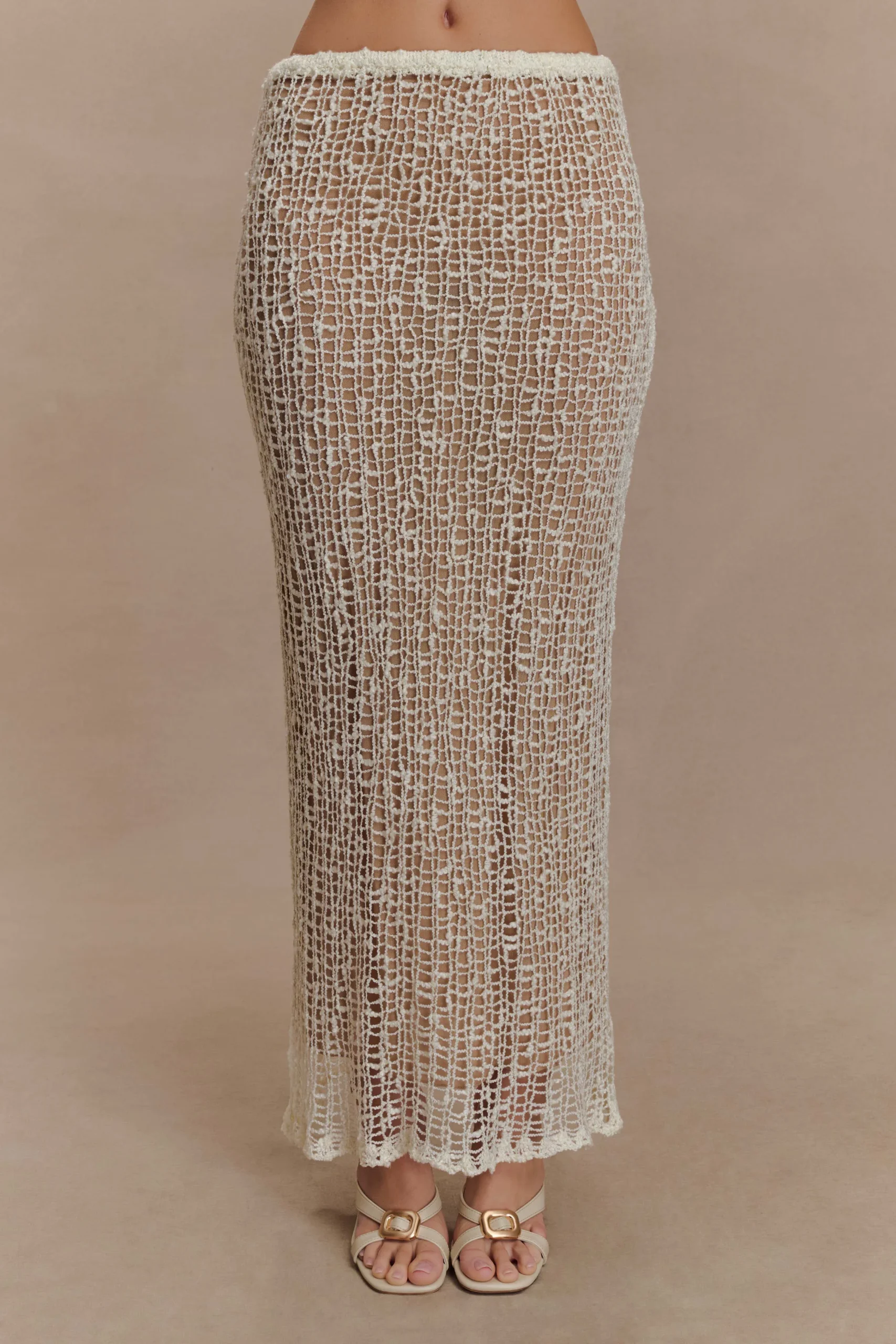 CordeliaKnit Maxi Skirt - Ivory