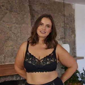 Coton D'Arum Organic Cotton Wirefree Lace Bra