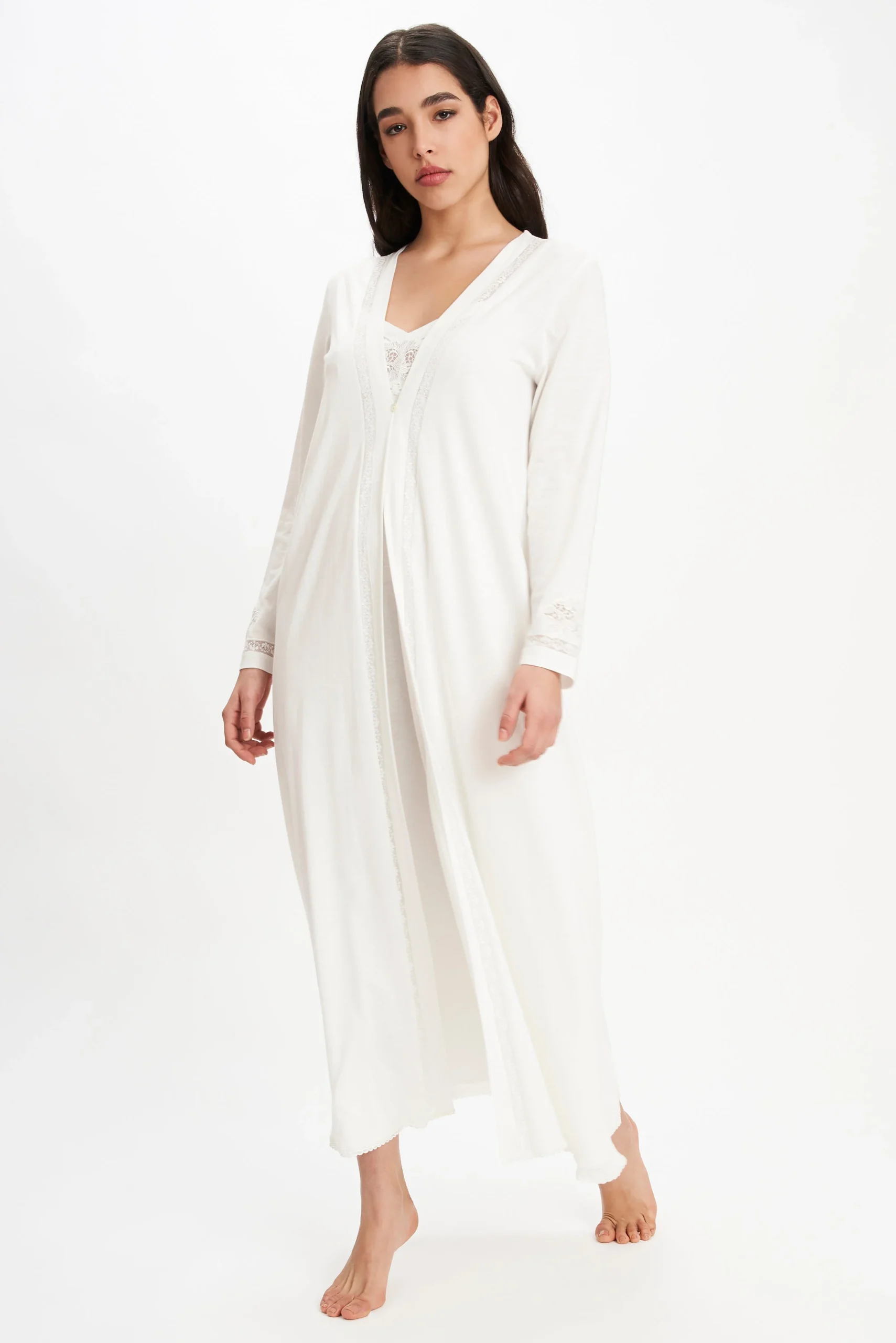 Cotton Jersey Long Robe
