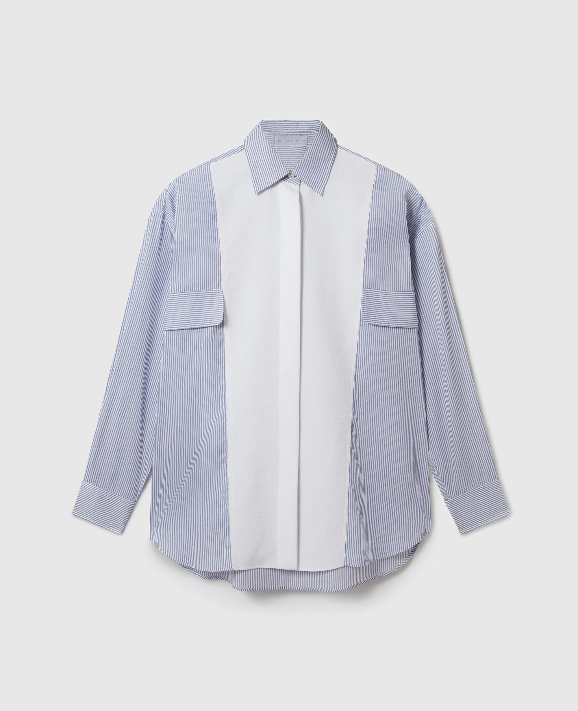 Cotton Stripe Piqué Double Shirt