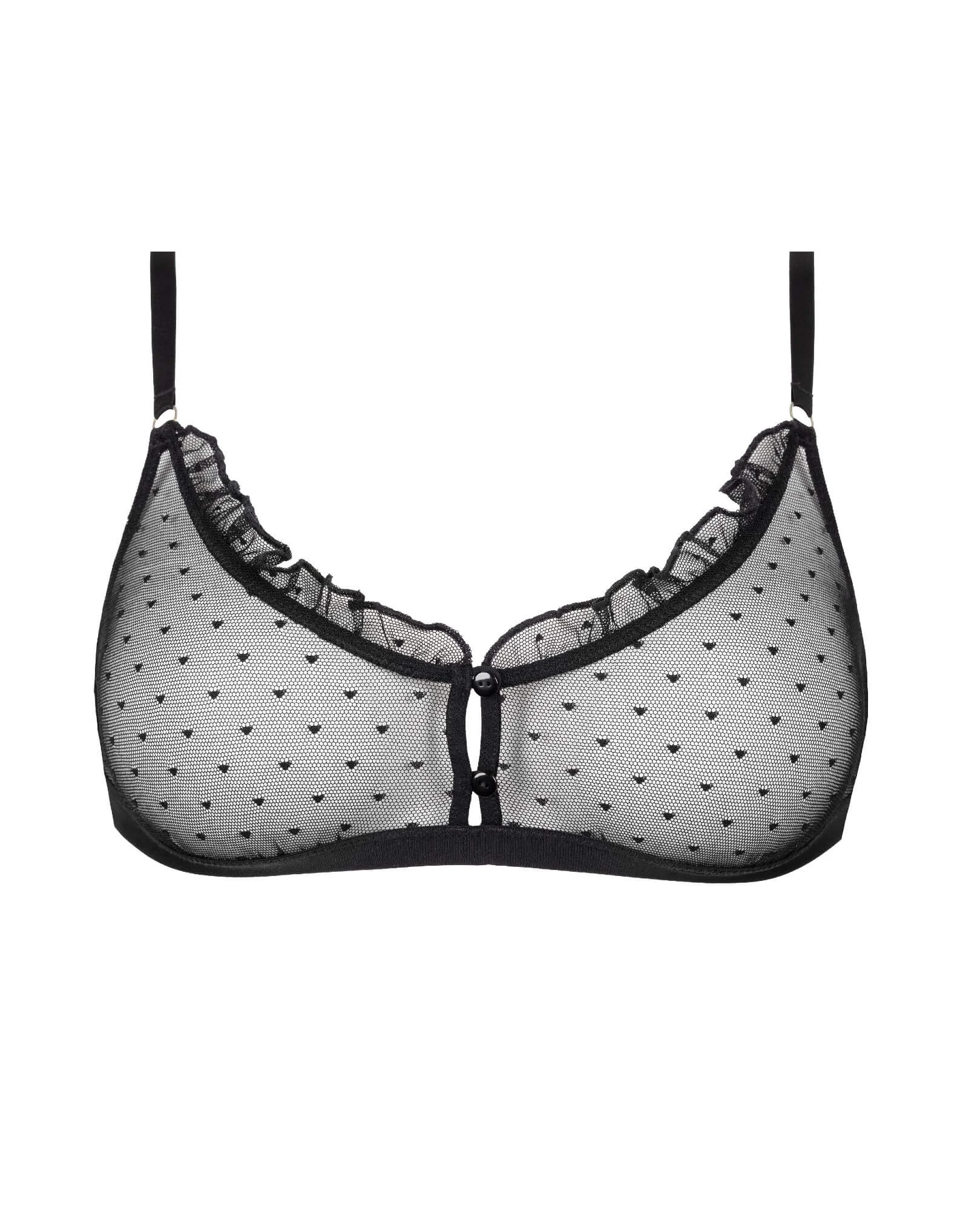 Coup de Foudre Plumetis Bralette Black