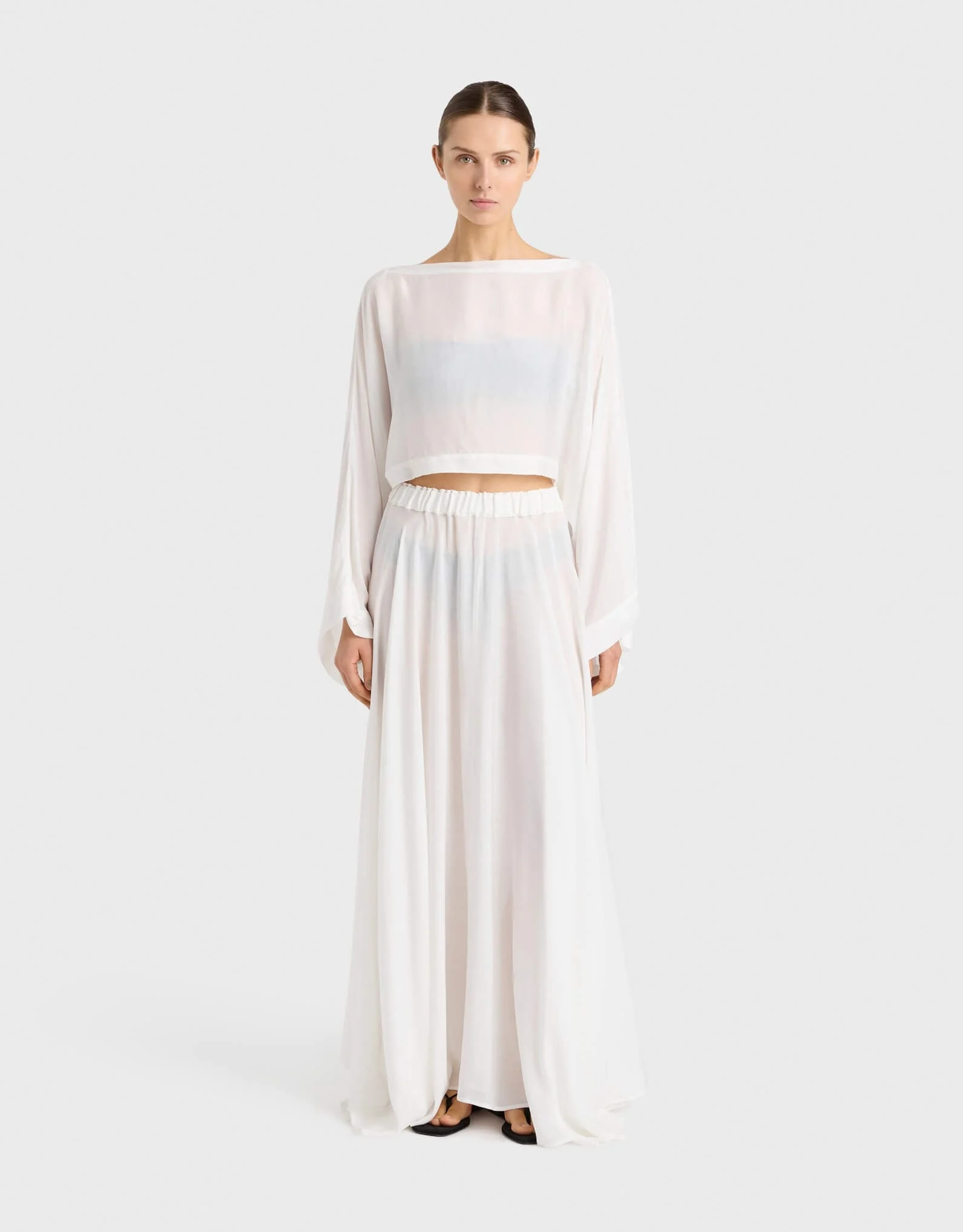 Cremona Kimono Top White
