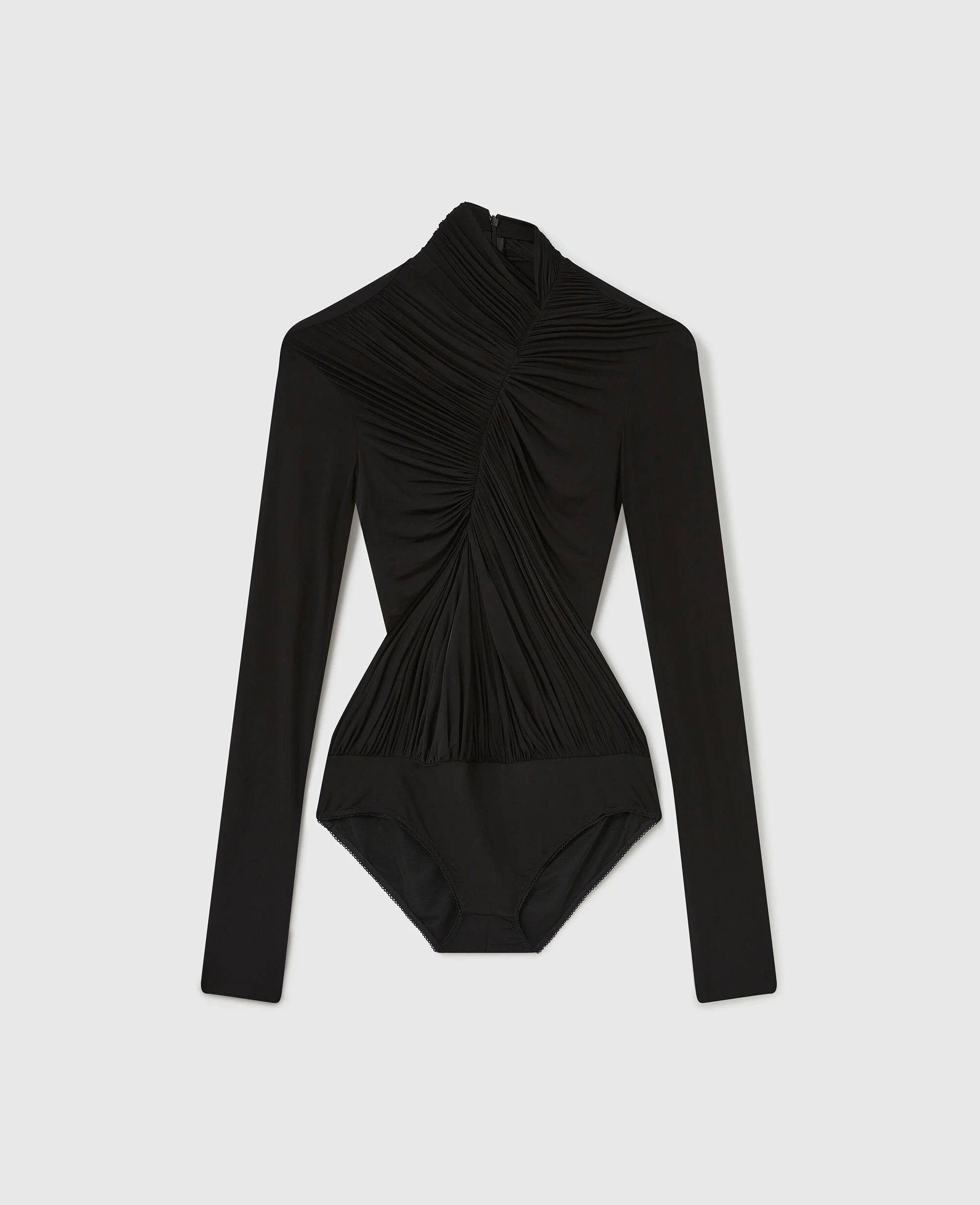 Crepe Jersey Draped Bodysuit