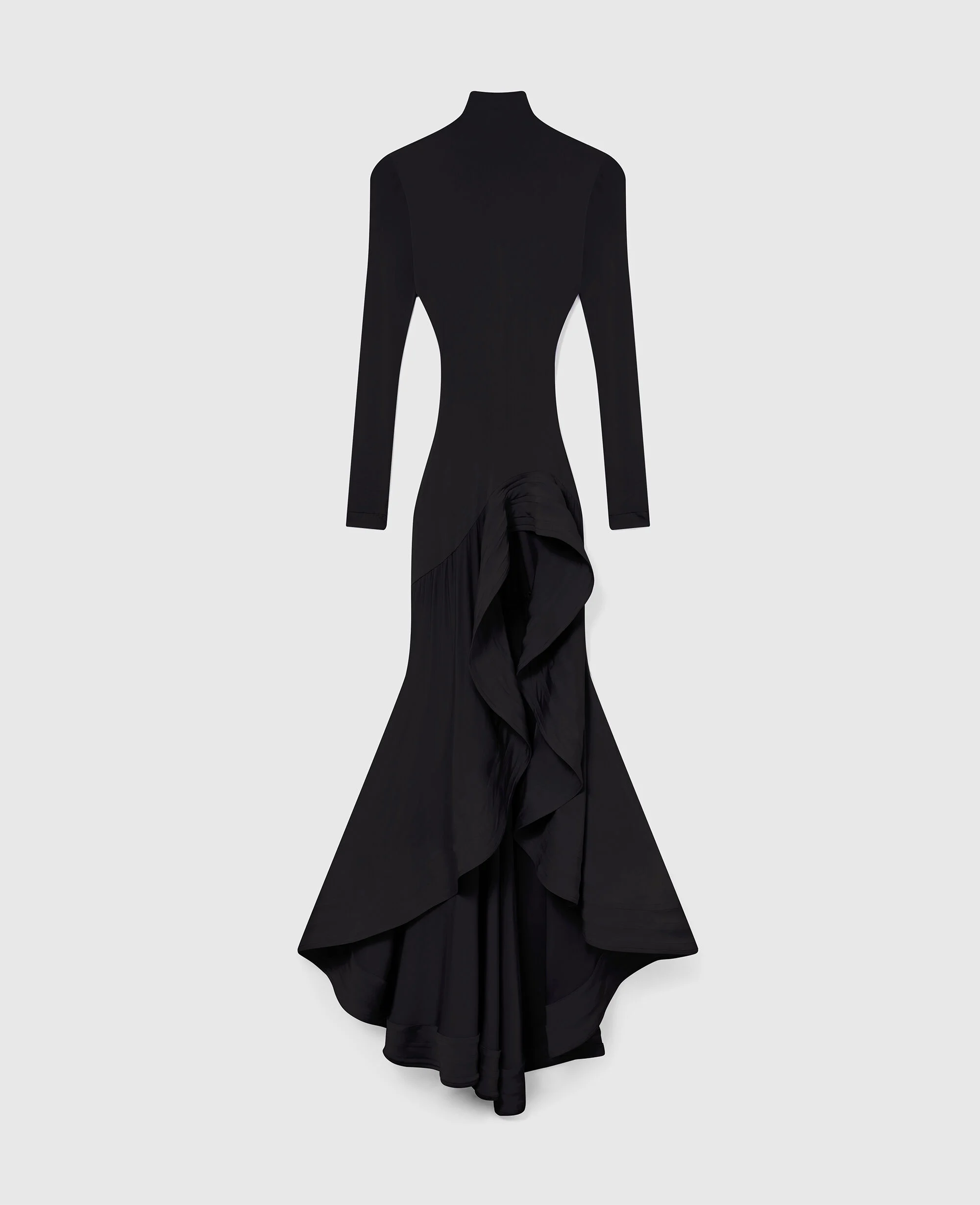 Crepe Jersey Frill Cocktail Dress