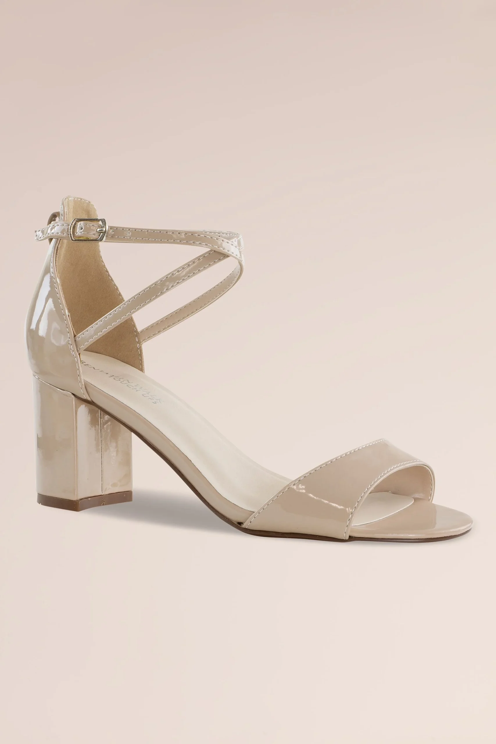 Crisscross Strap Mid-Heel Sandals