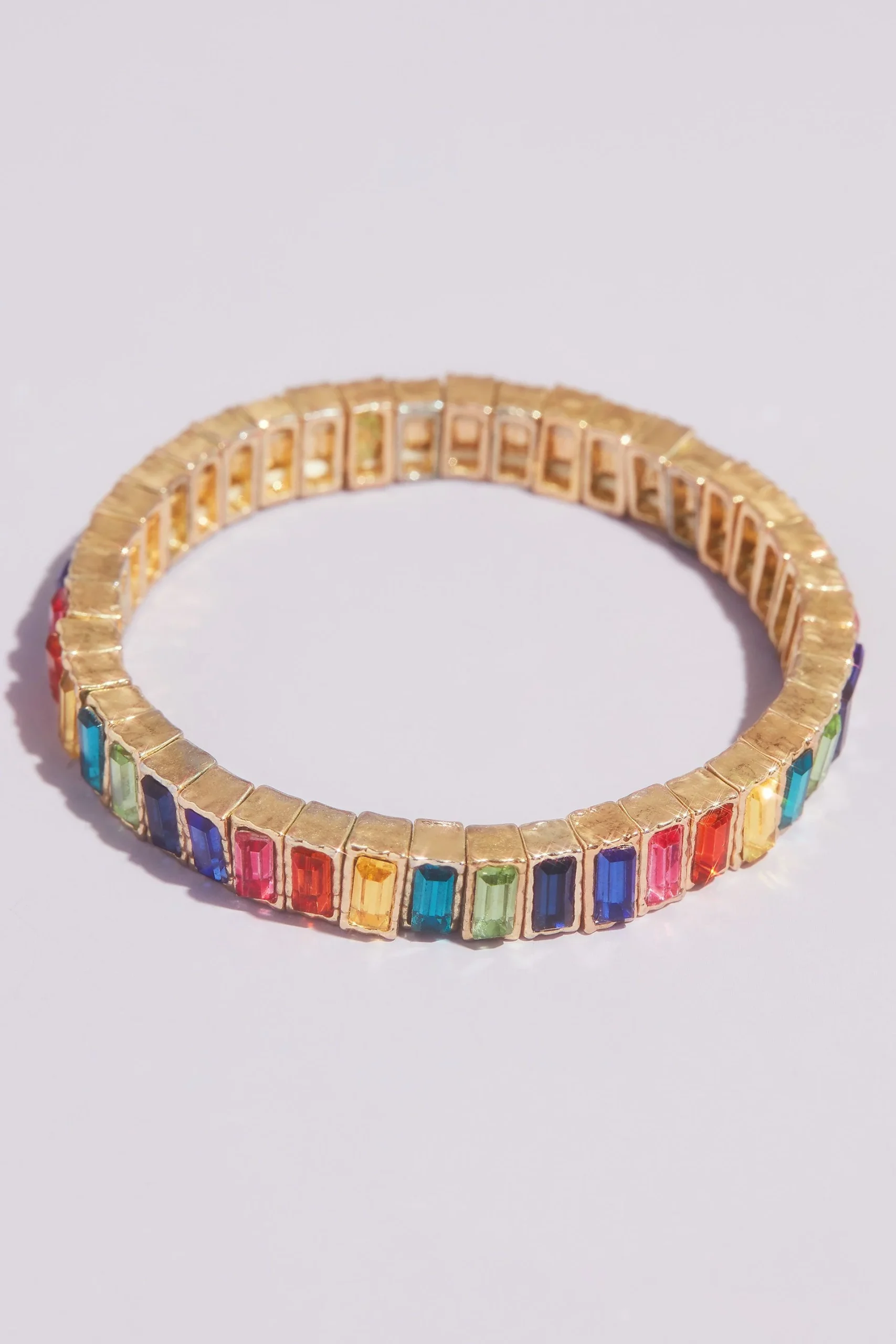 Crystal Baguette Stretch Bracelet