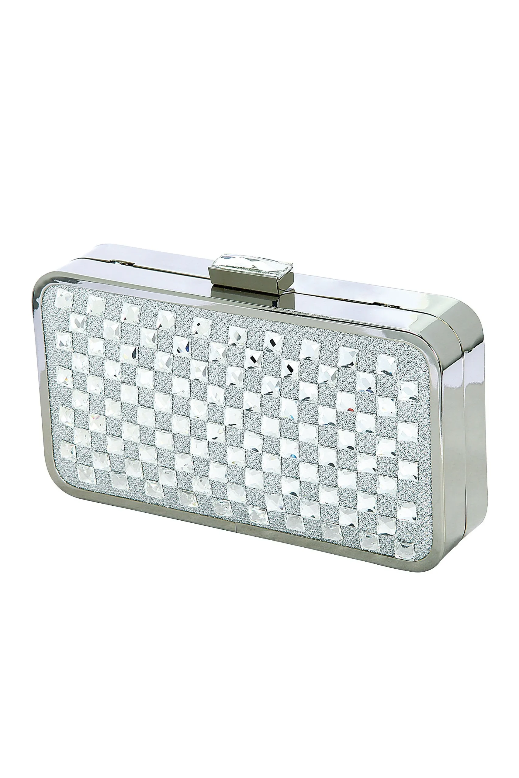 Crystal Checkered Minaudiere