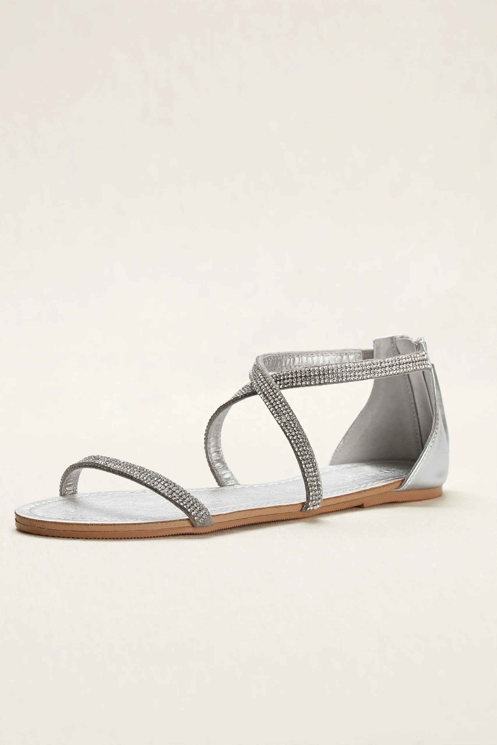 Crystal Crisscross Strap Sandal