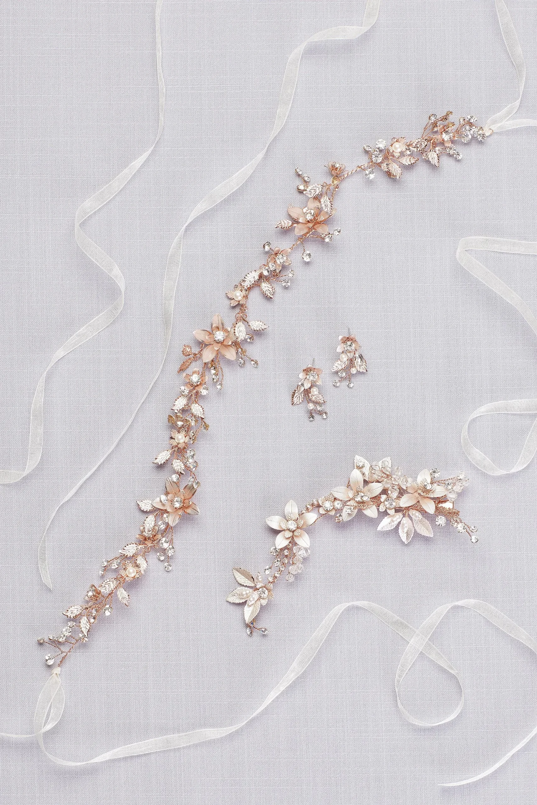 Crystal Floral Wired Sash