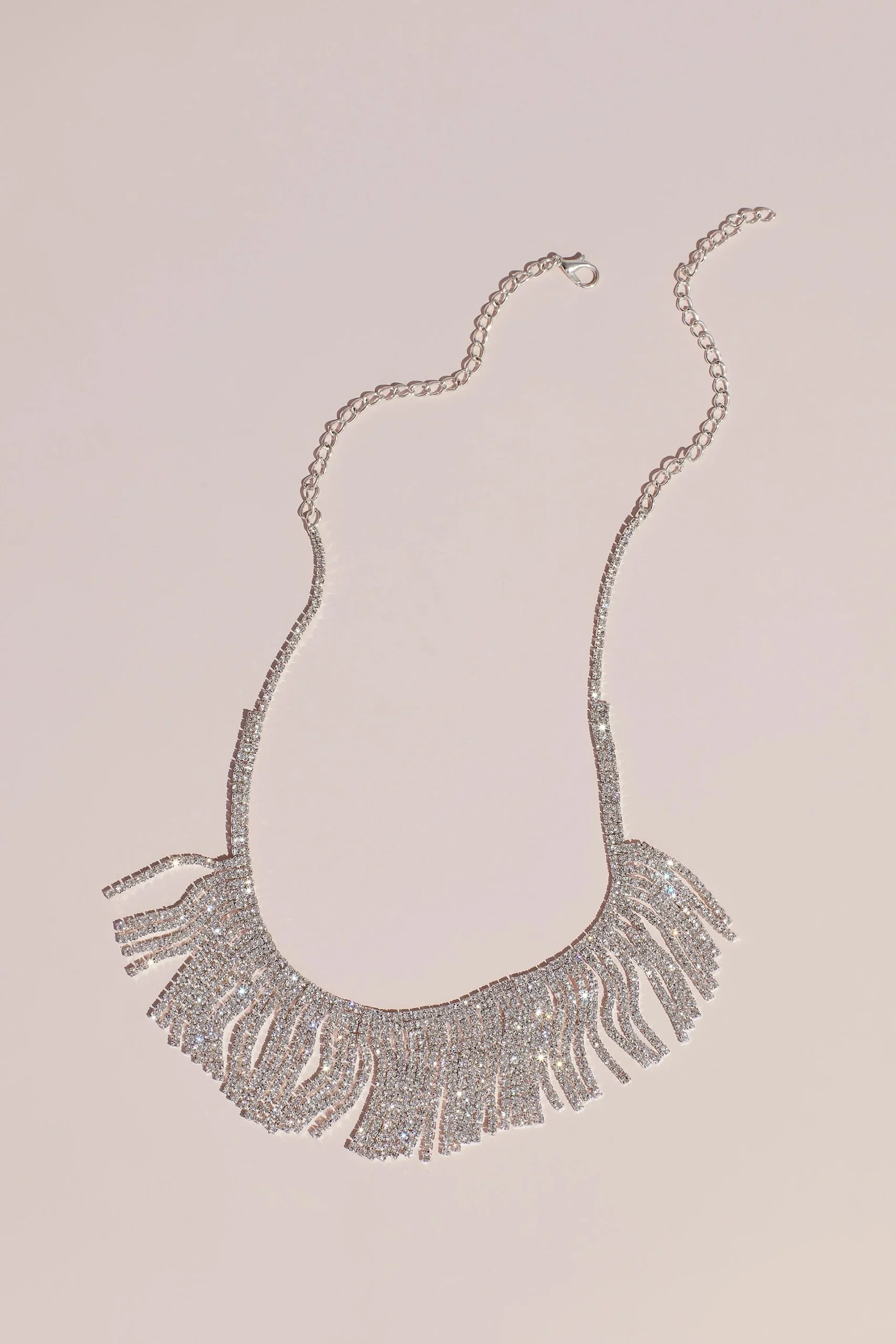 Crystal Fringe Collar Necklace