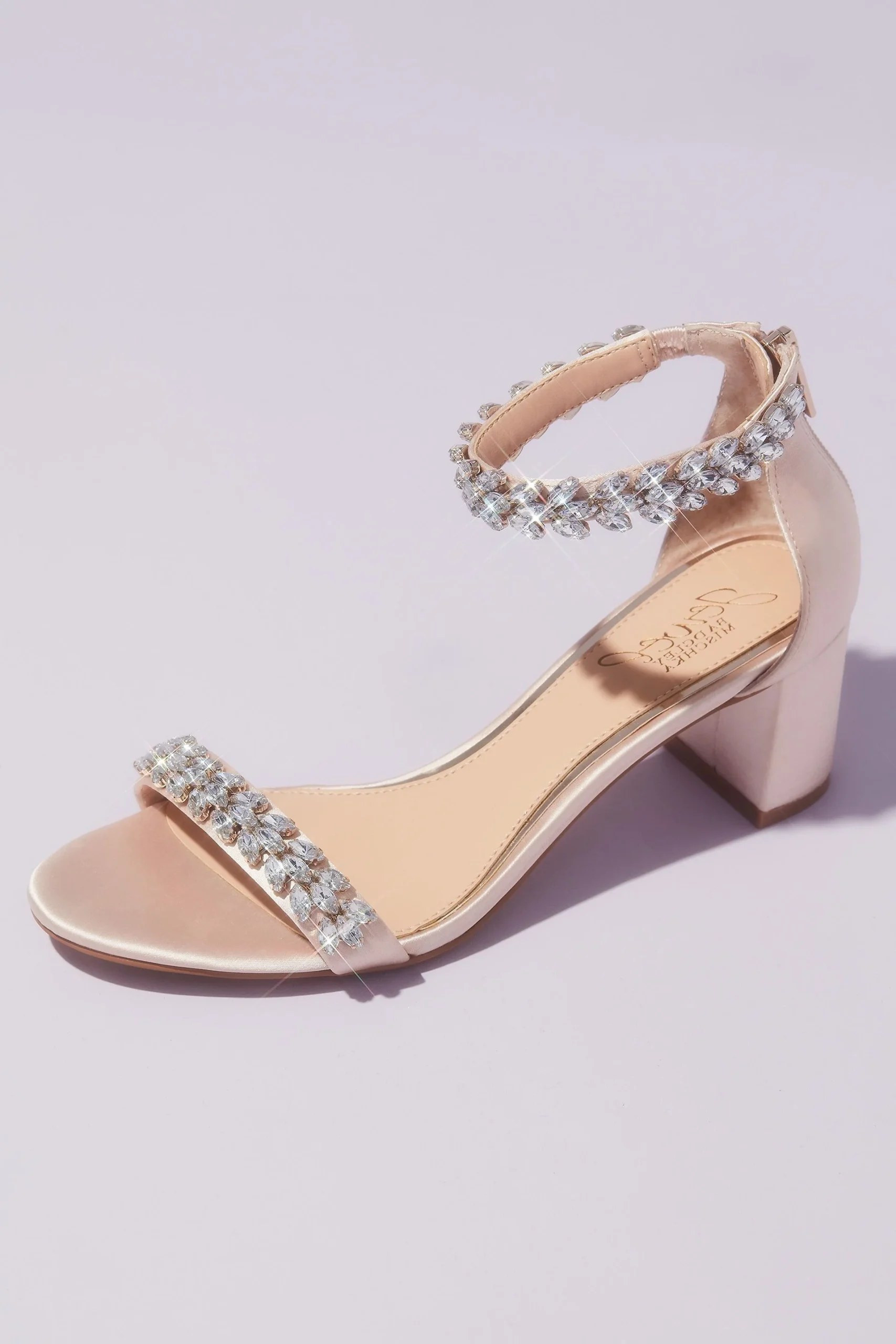 Crystal Laurel Leaf Glitter Fabric Sandals