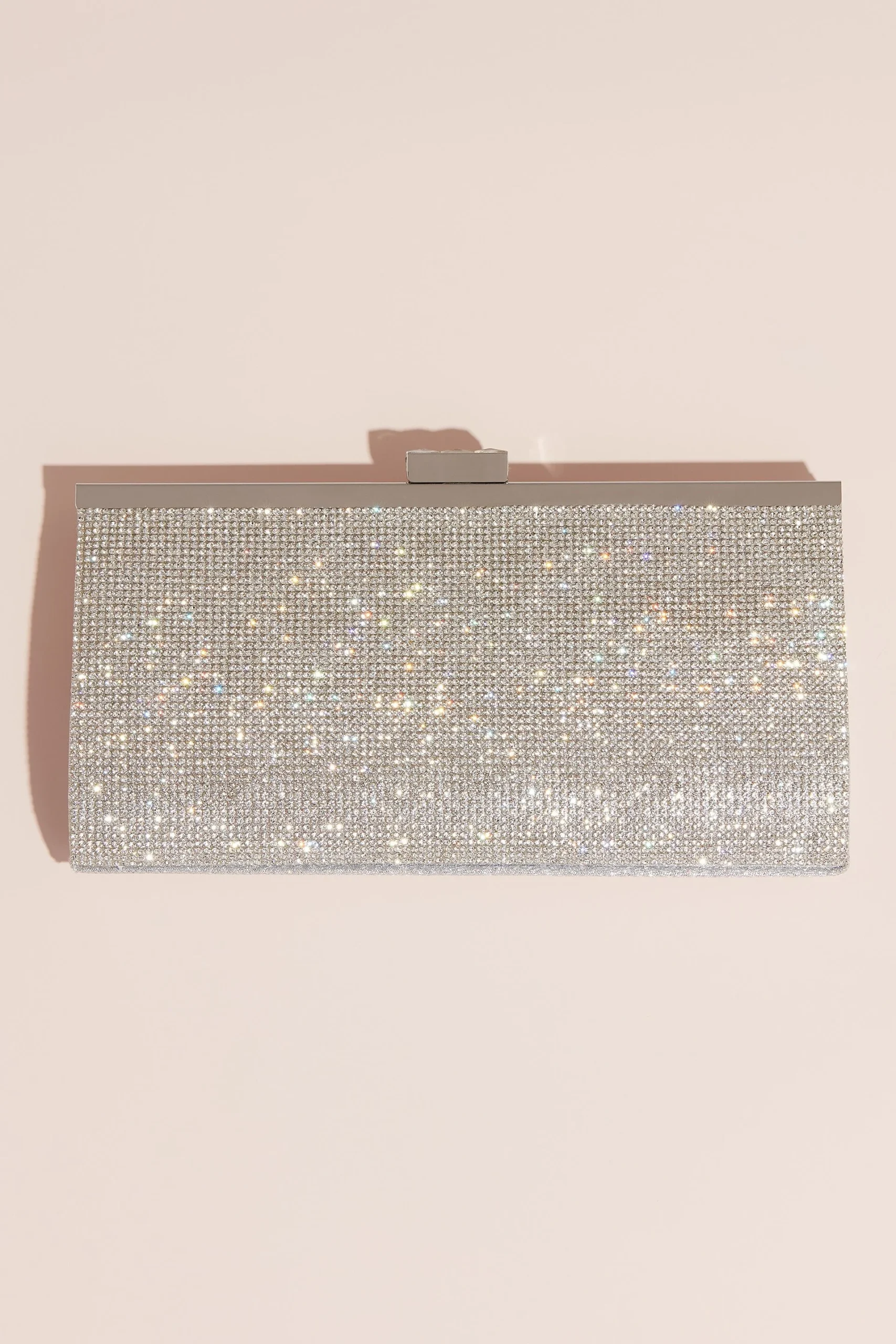 Crystal and Metallic Clutch with Crystal Clasp