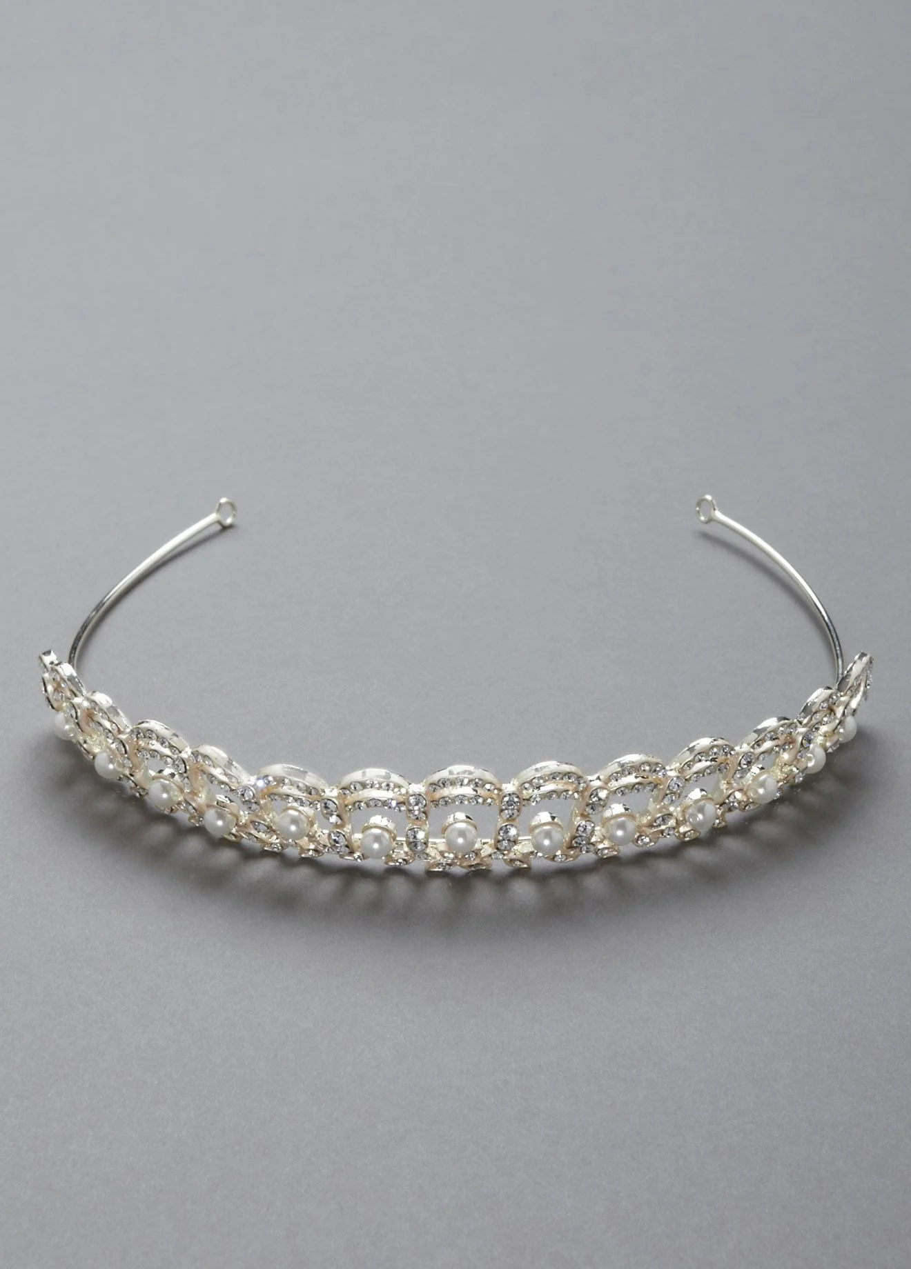 Crystal and Pearl Accented Tiara