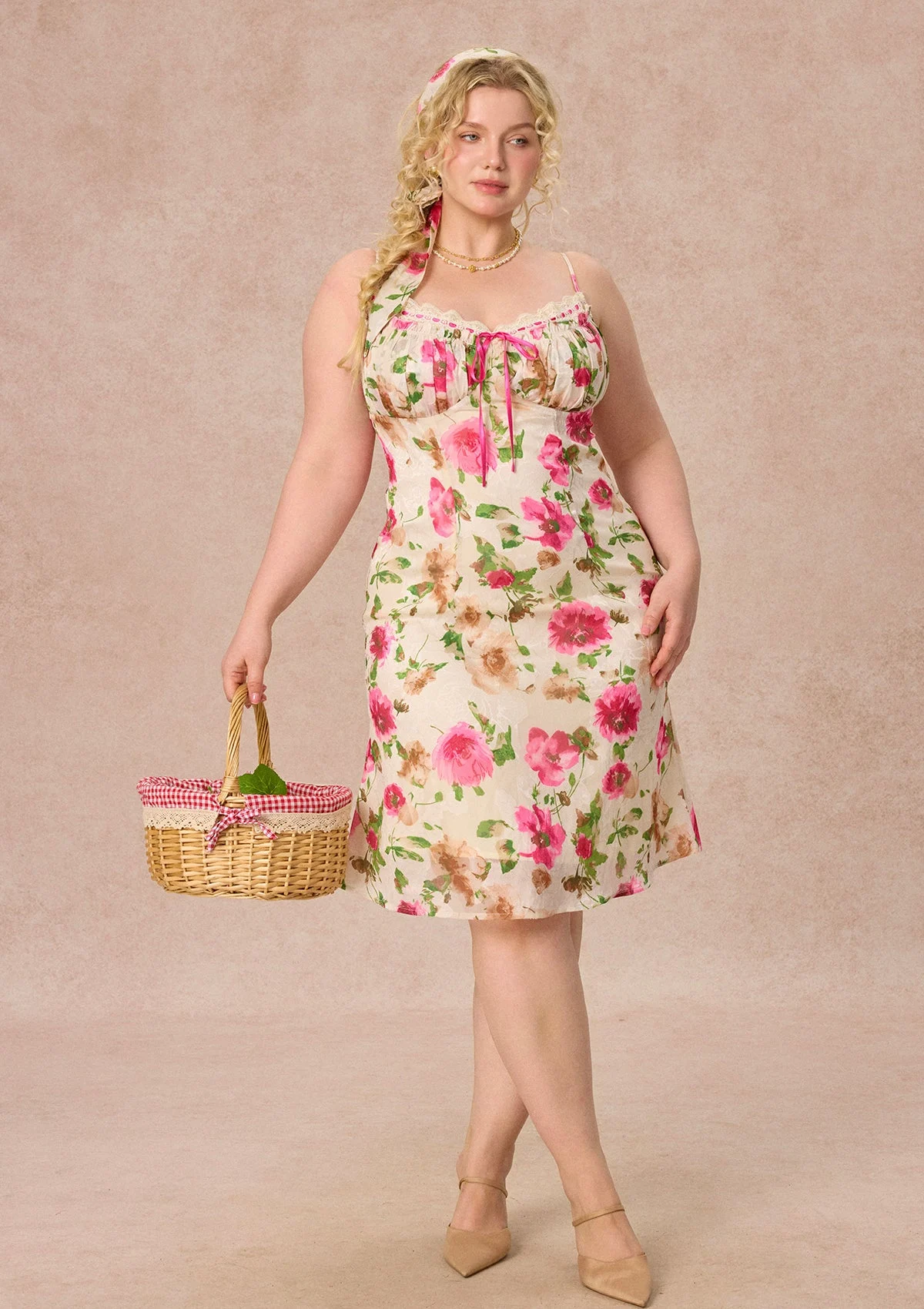 Curve&Plus Corn Poppy Dress（short）