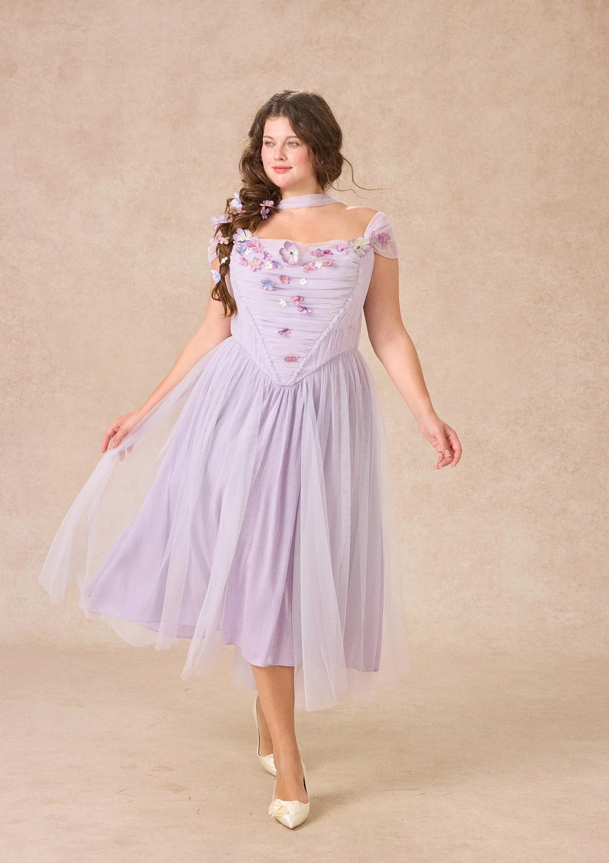 Curve&Plus Ode to Purple Iris Dress