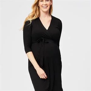 Custard Nursing Wrap Dress