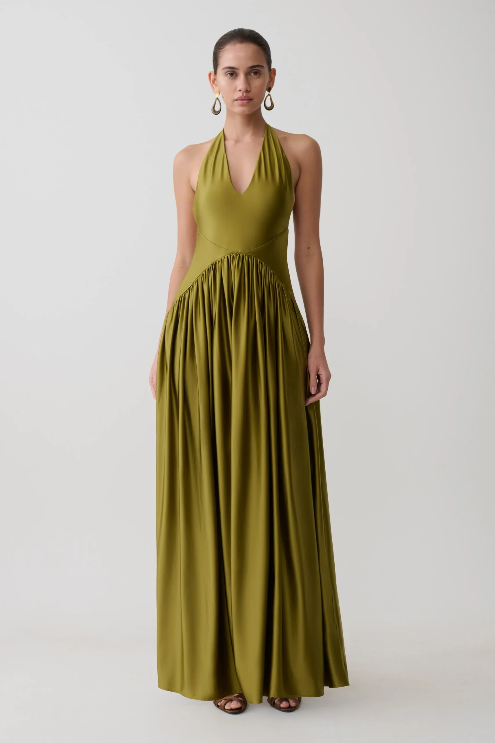 CypressHalter Maxi Dress - Olive