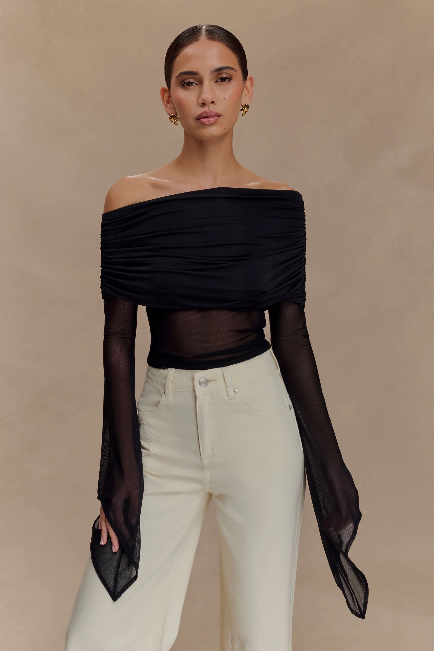 DahliaOne Shoulder Top - Black