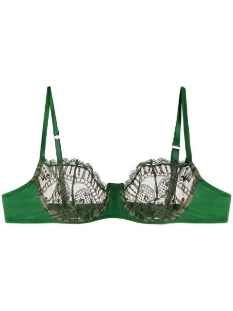 Dark Green Underwired Longline Balconette Bra