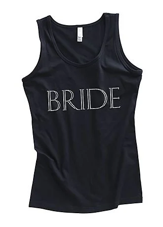DB Exclusive Bride Rhinestone Block Font Tank