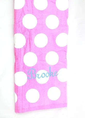 DB Exclusive Personalized Dot Terry Beach Towel