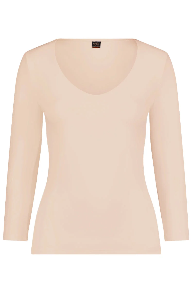 Delicious 2 Ply 3/4 Sleeve V-neck