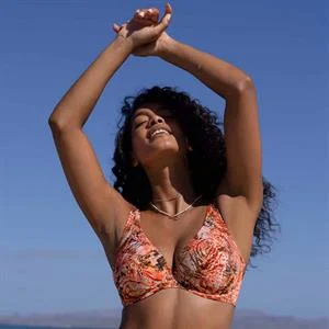 Desert Cat High Apex Bikini Top