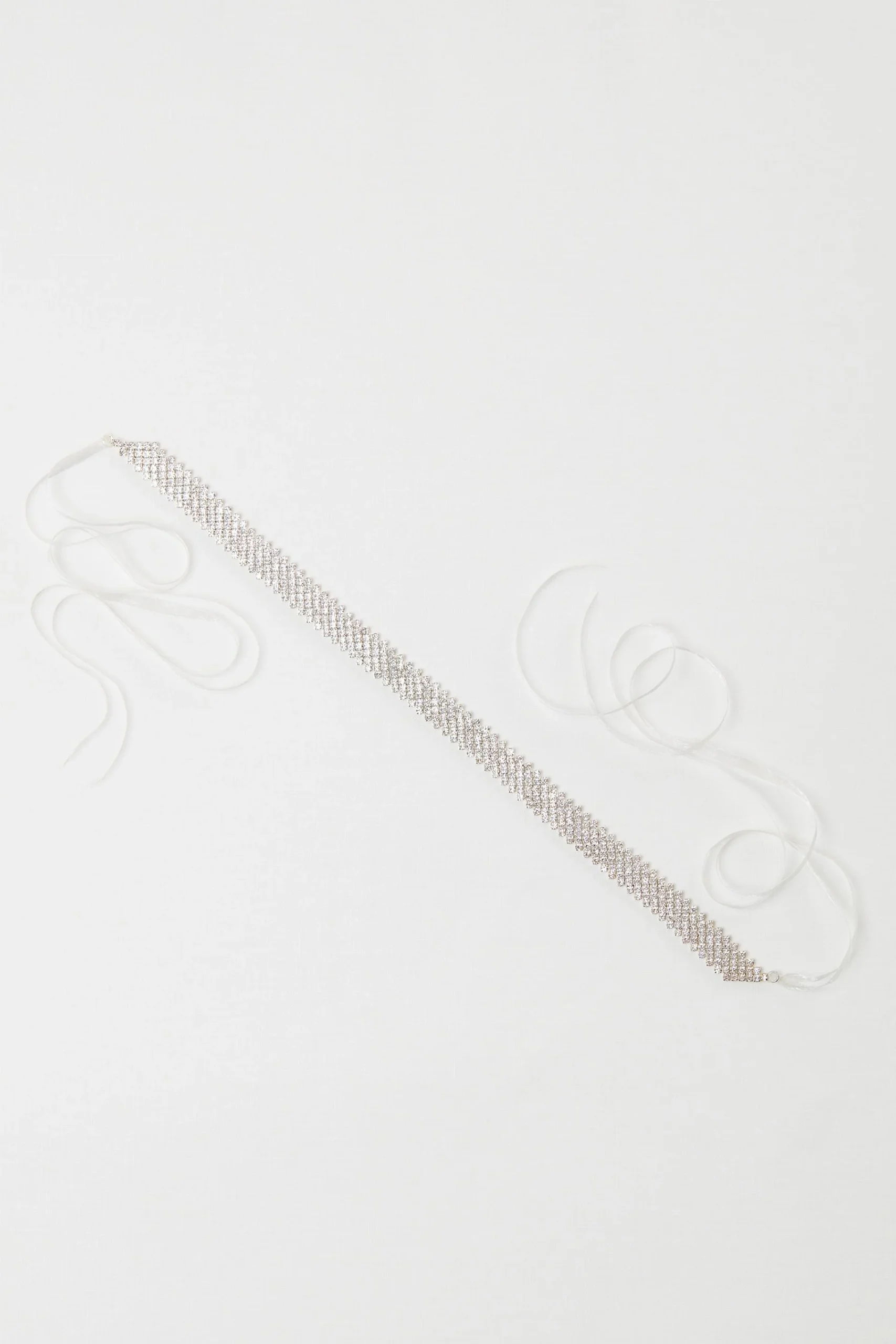 Diagonal Rhinestone Sash