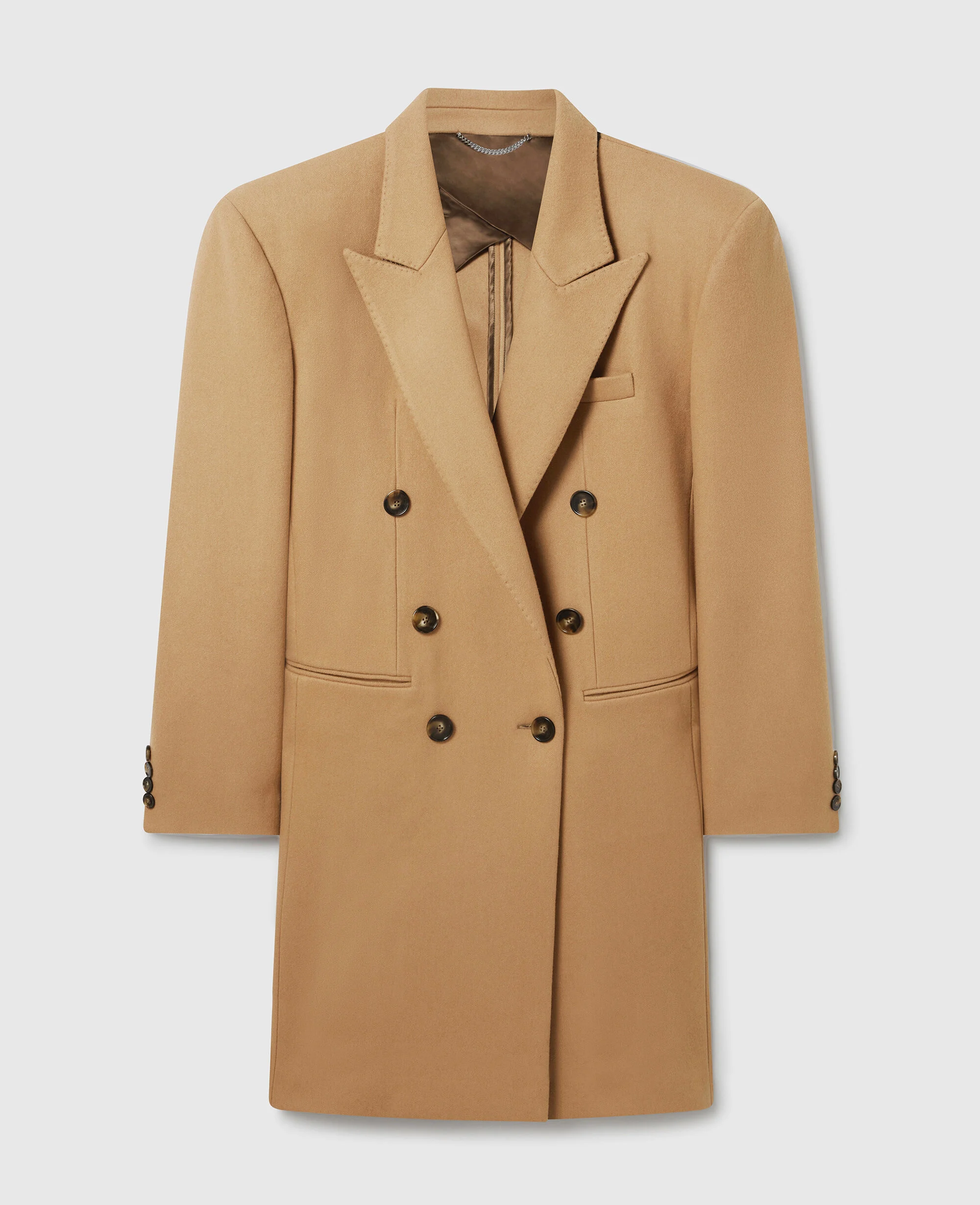 Double-Breasted Mid-Length Coat