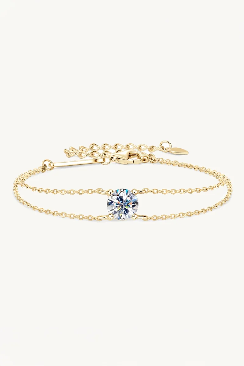 Double Chain Moissanite Bracelet