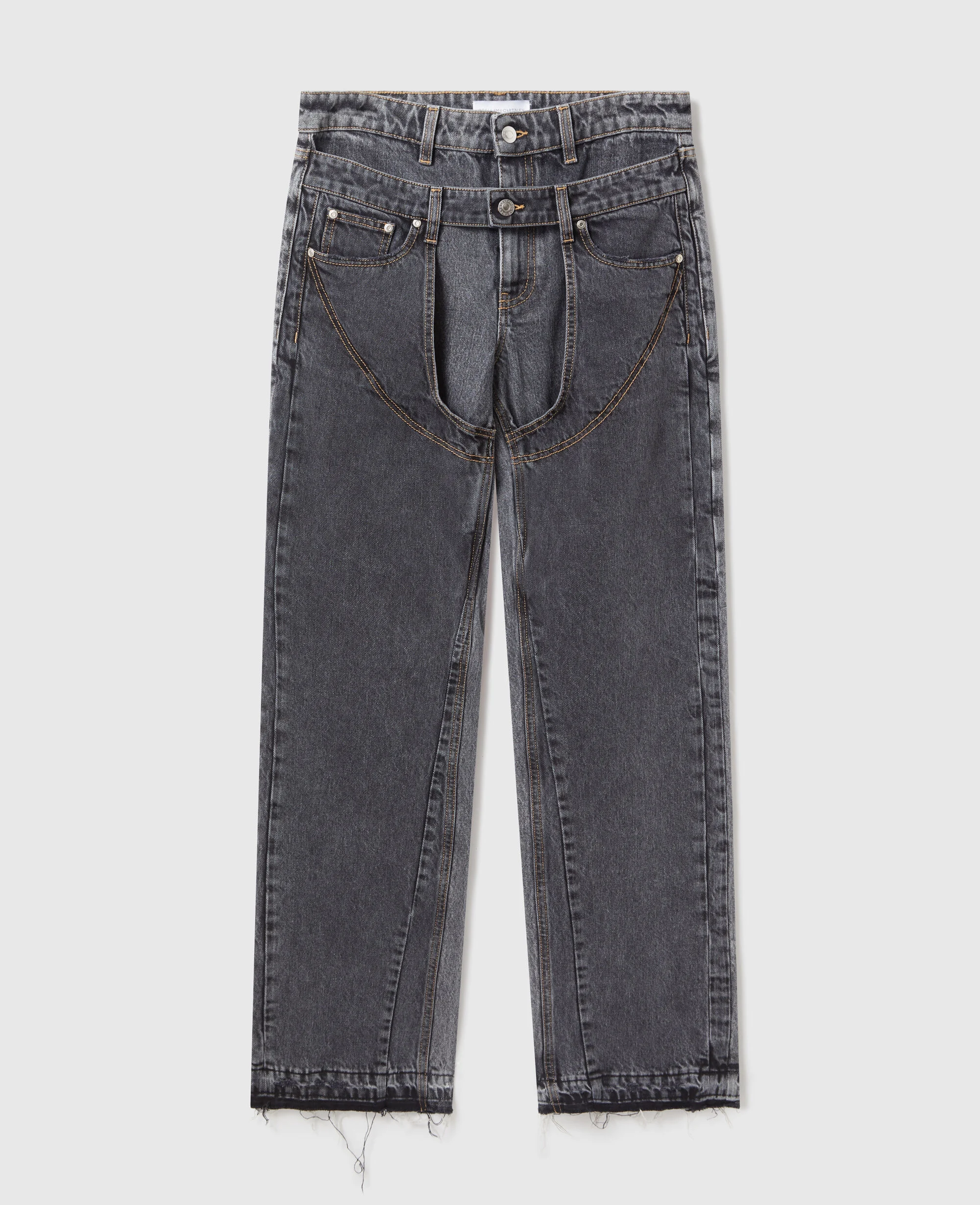 Double Waistband Chap Jeans