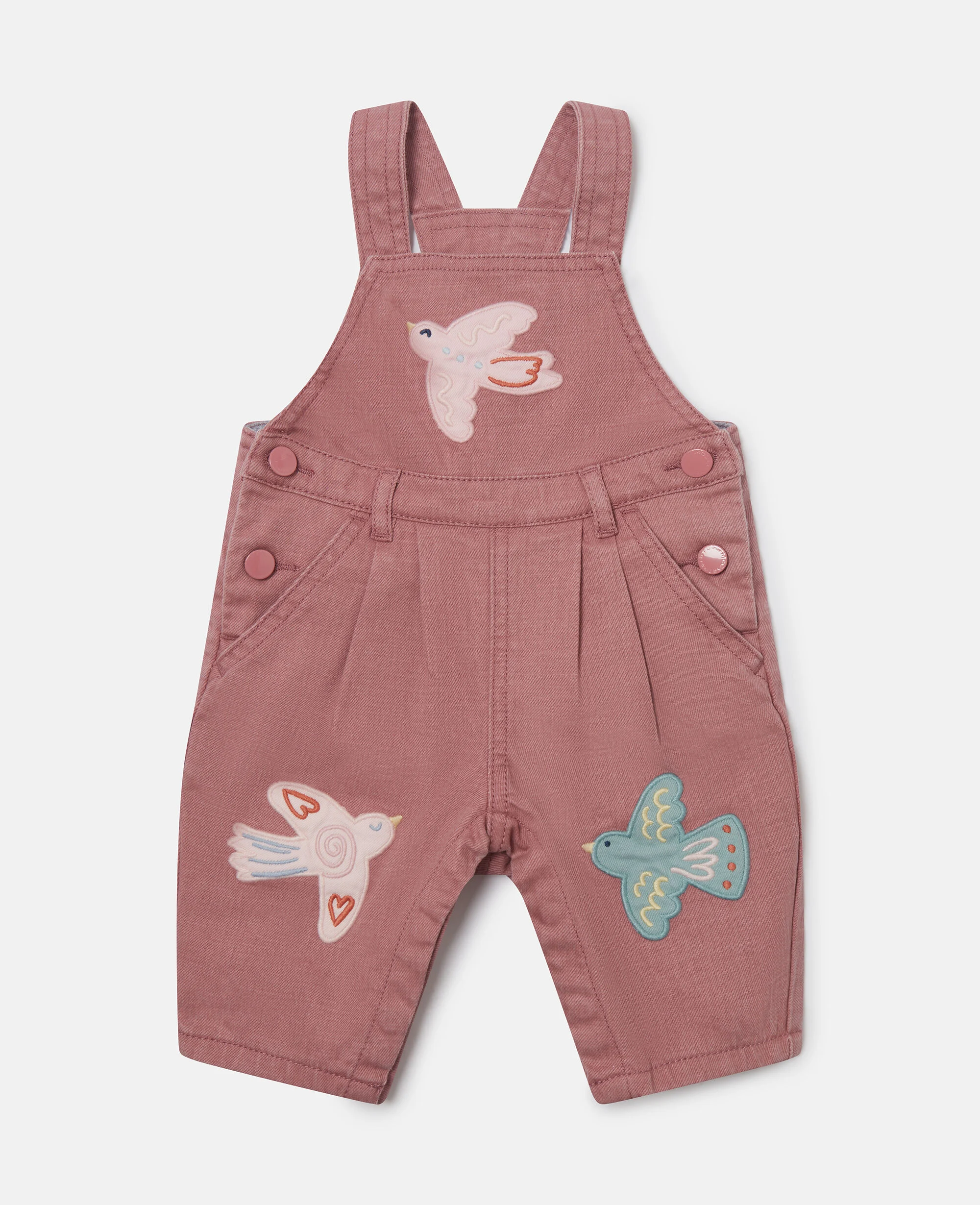 Dove Embroidered Dungarees