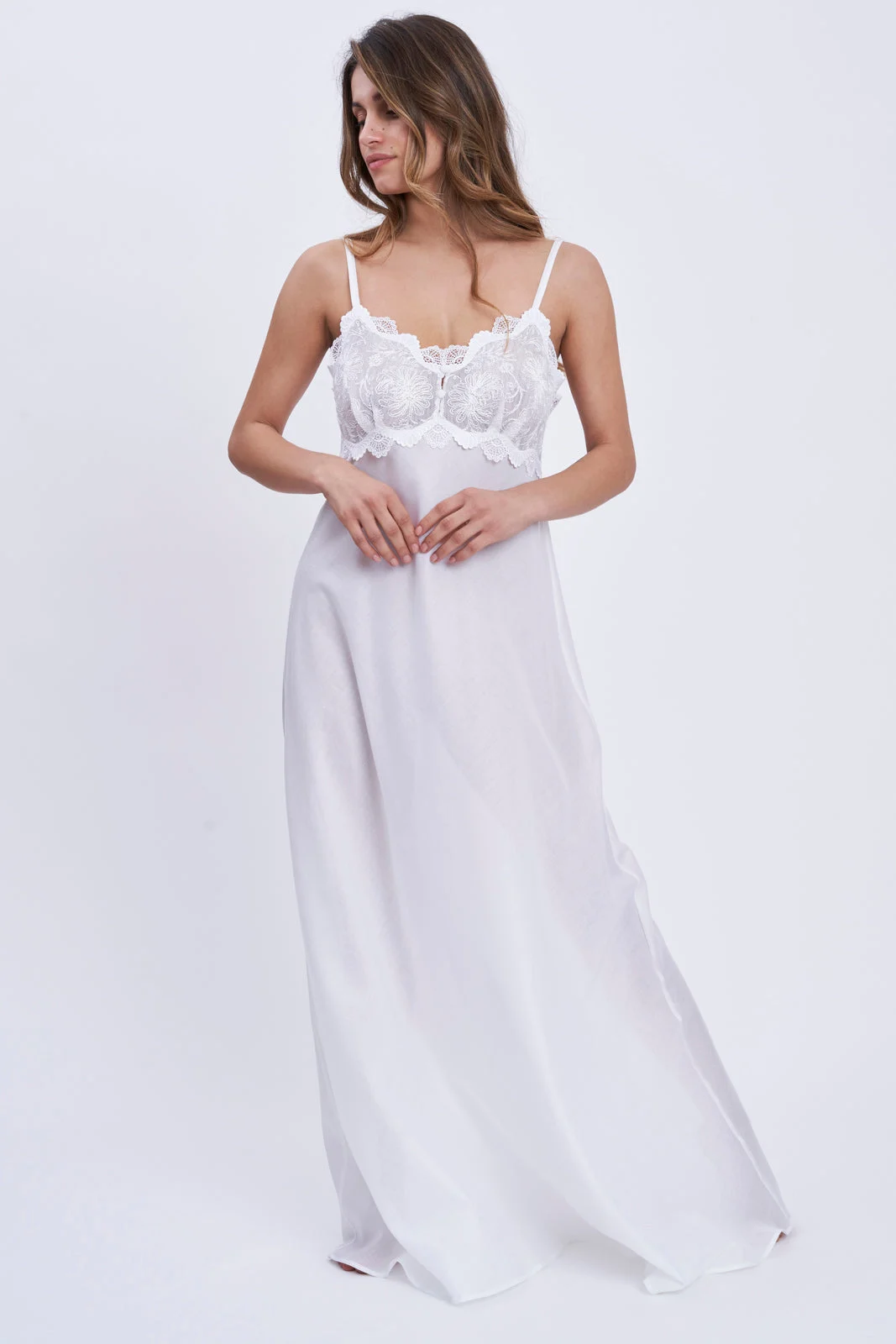 Dove Wings - Mussola Cotton Nightgown
