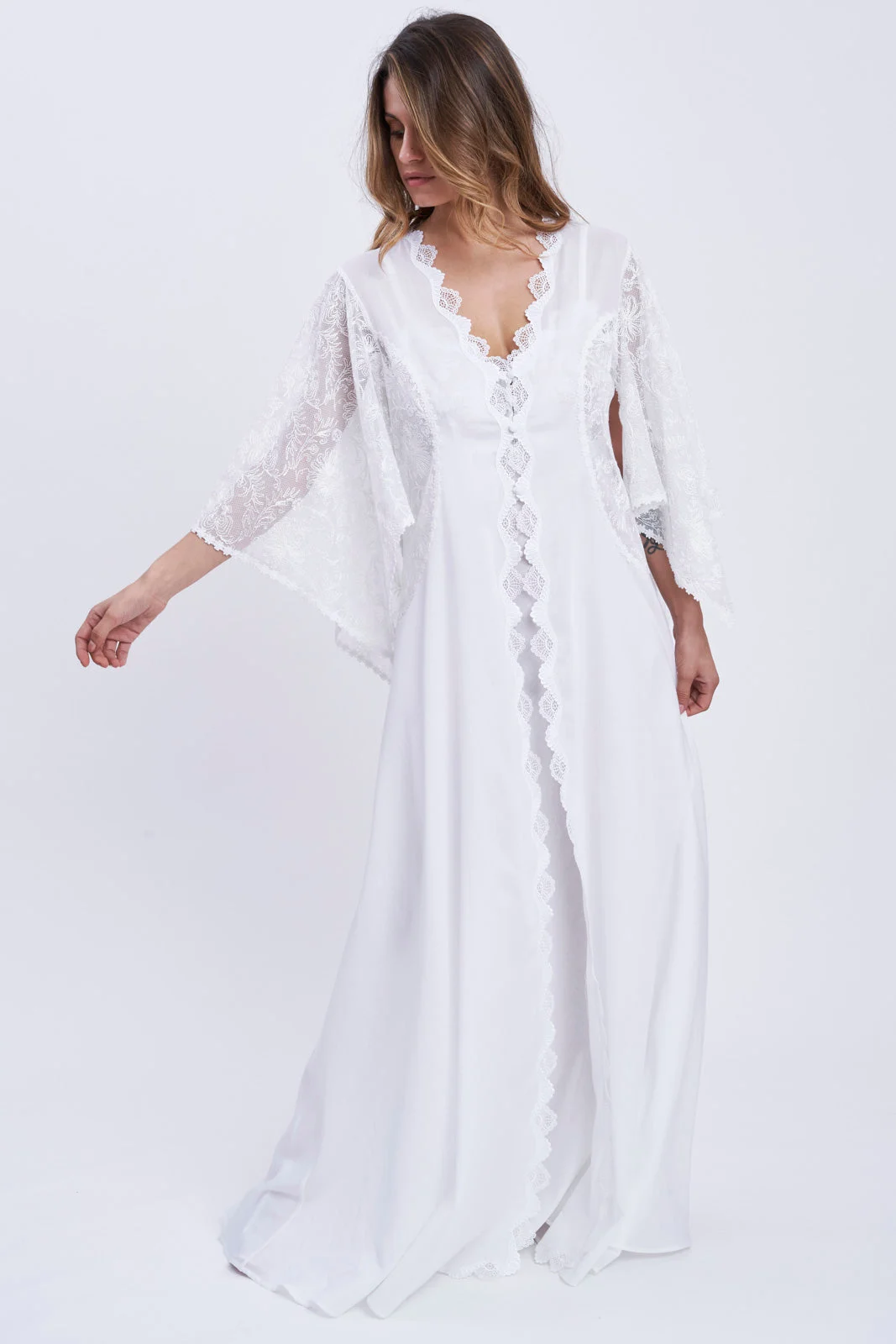 Dove Wings - Mussola Cotton Robe