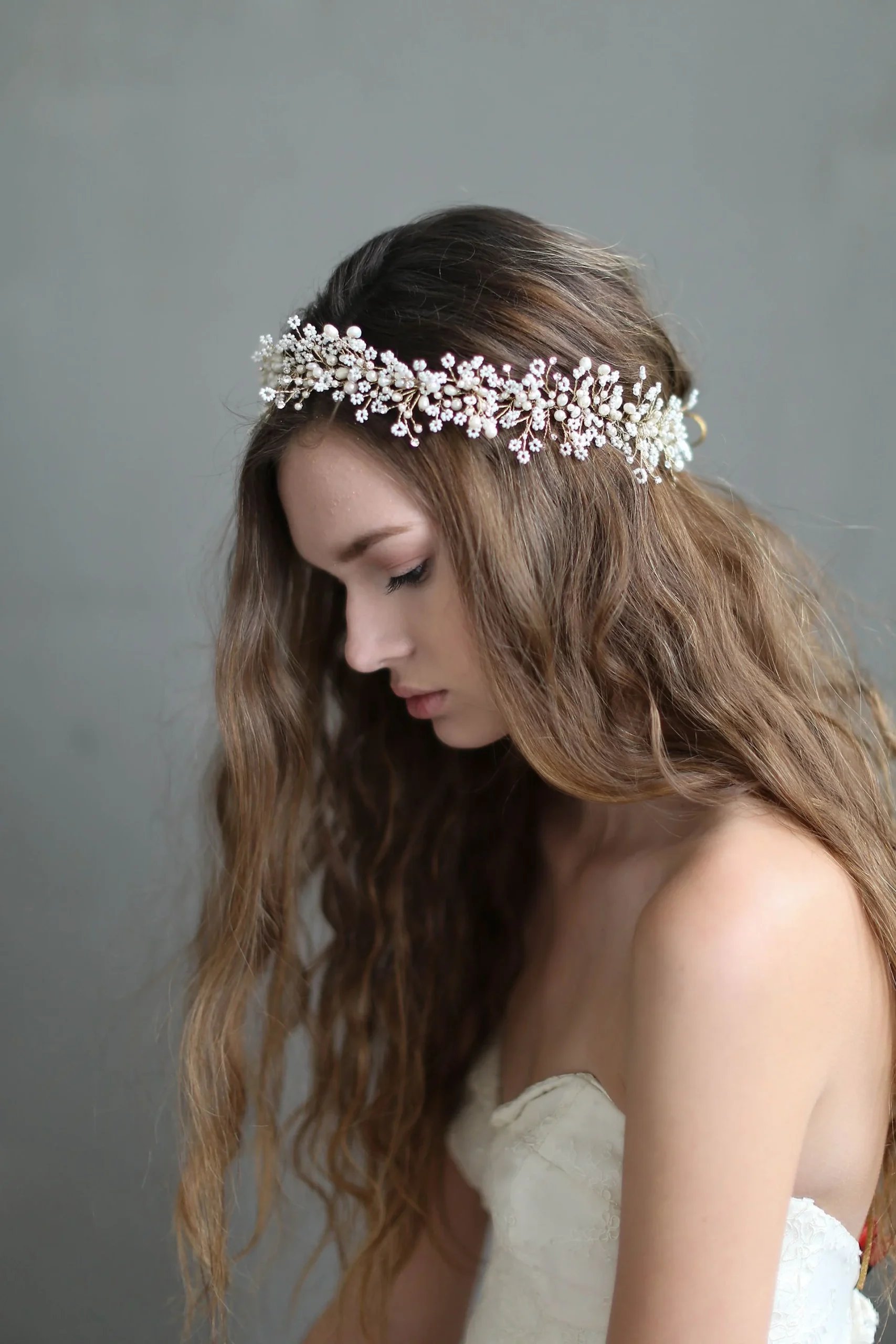 Dramatic Wispy Baby's Breath Hair Vine