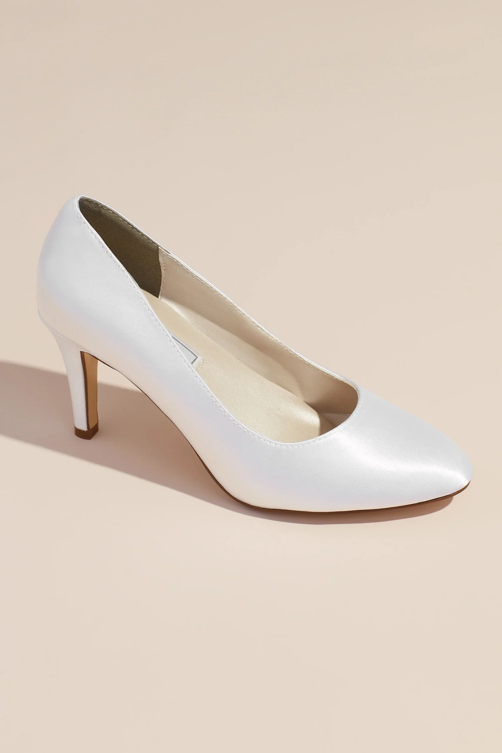Dyeable Satin Almond Toe Pumps