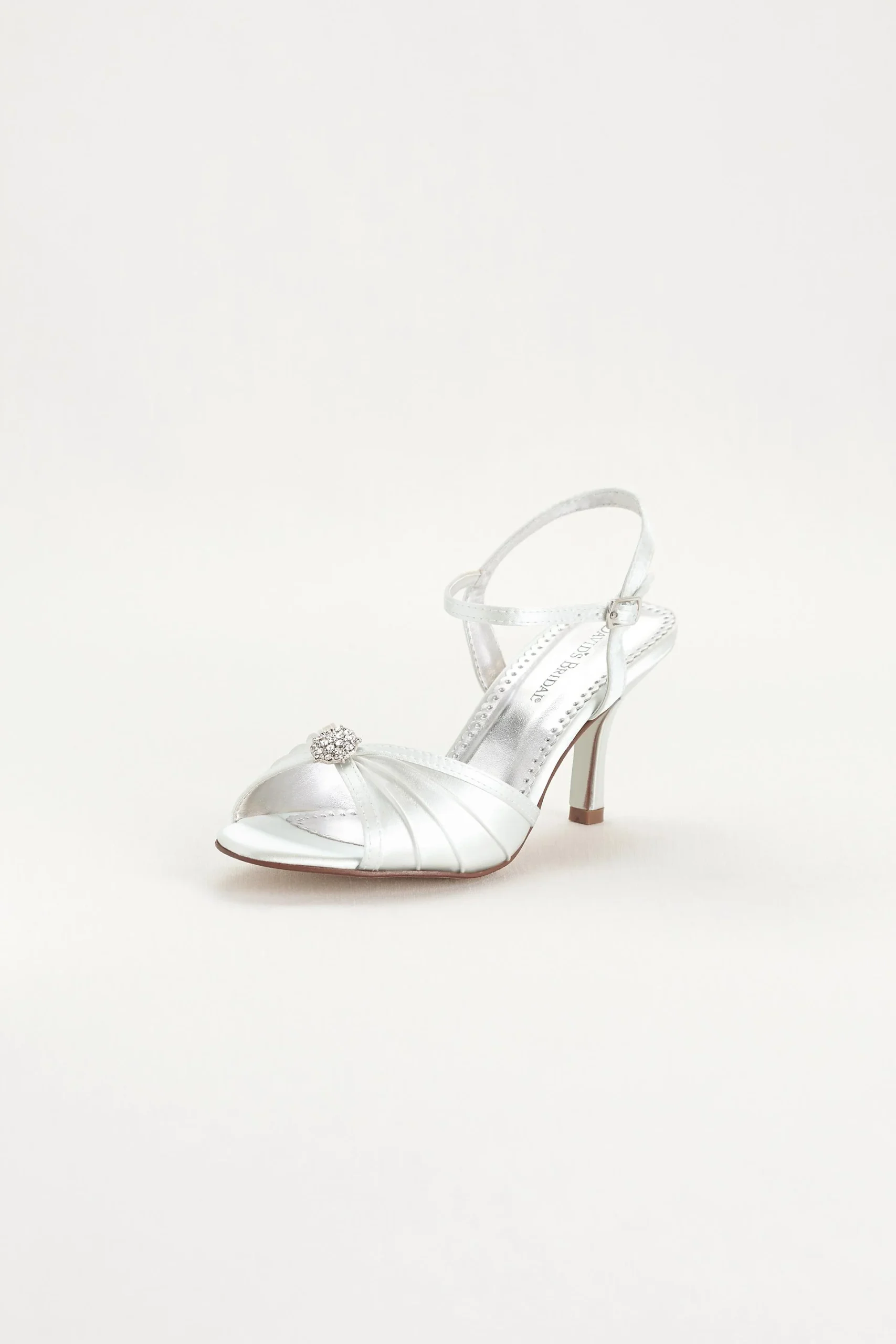 Dyeable Satin Pleated Shoe with Ornament
