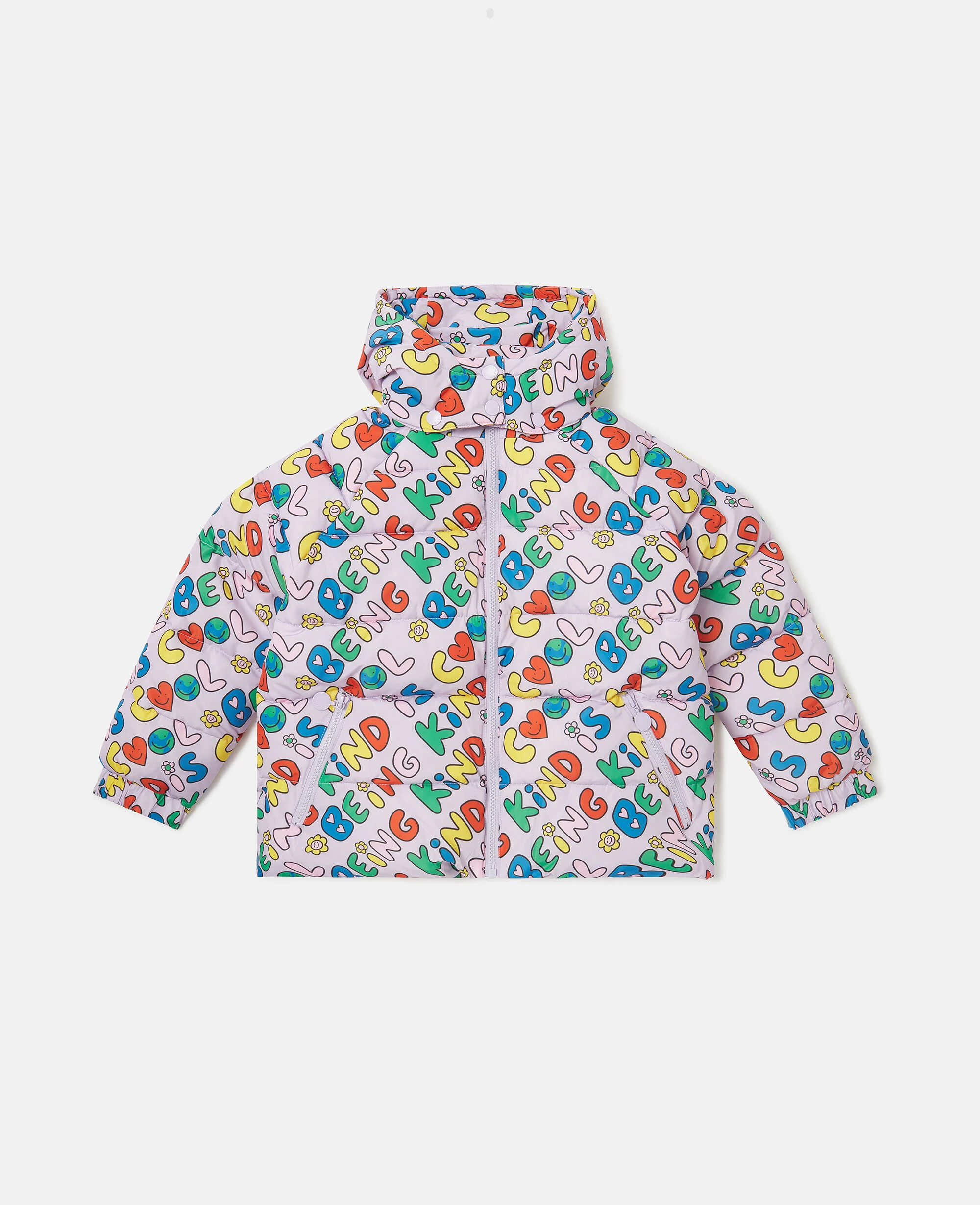 Earth Friends Text Print Raincoat