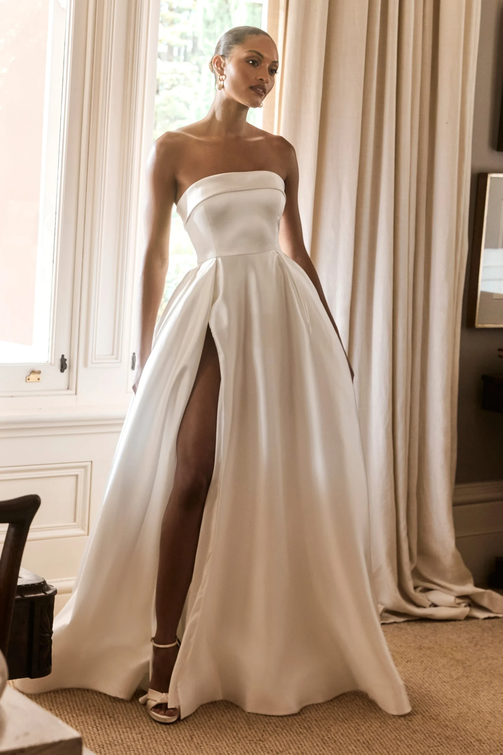 EileenStrapless Wedding Gown - White