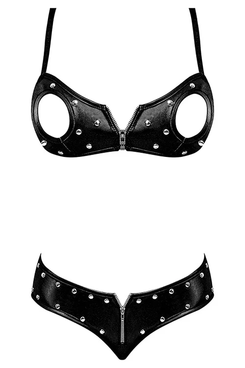 Electra Open Cup 2 Piece Bra & Panty Set By Comme-Ci Comme-Ca