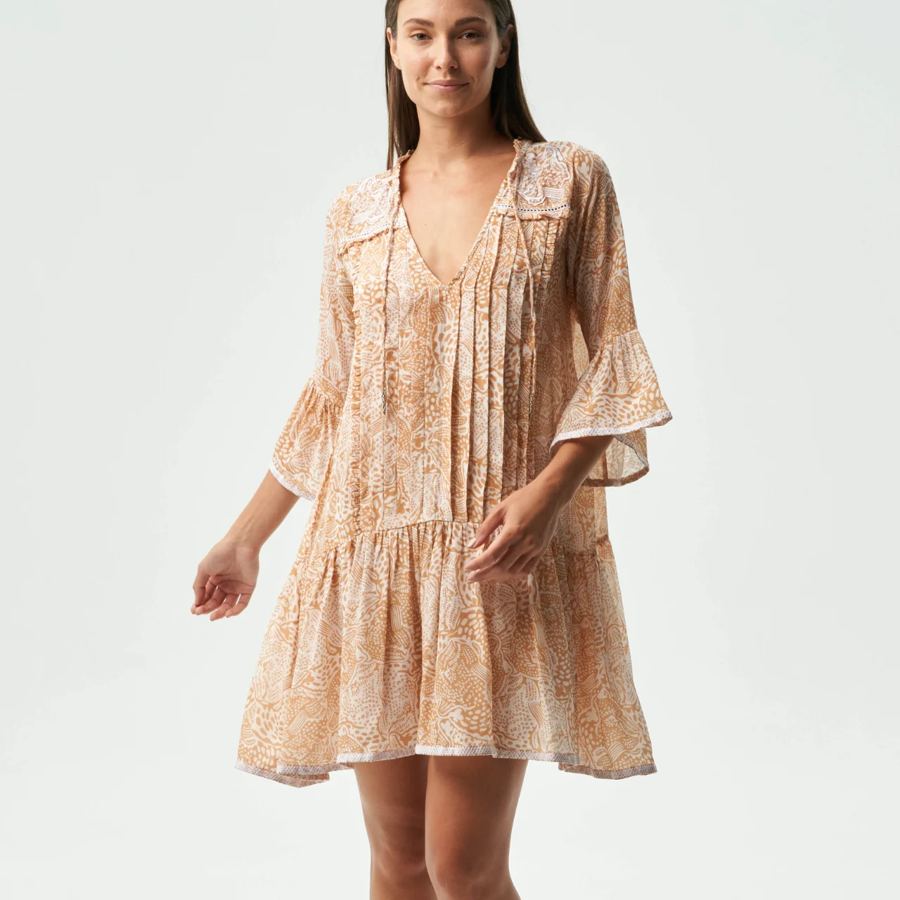 Eloise Dress in Animal Sands