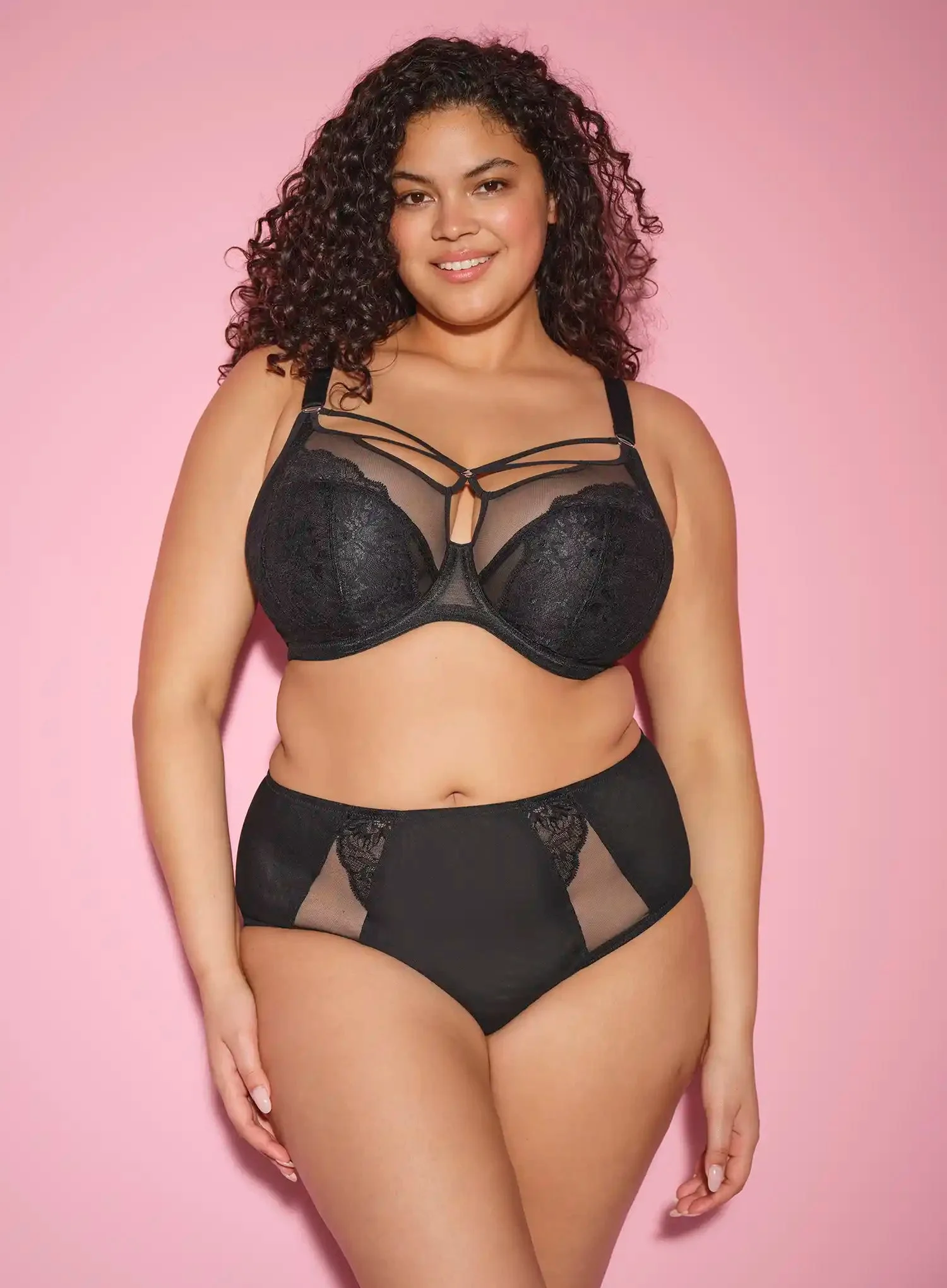 Elomi: Brianna Plunge Underwire Bra Black