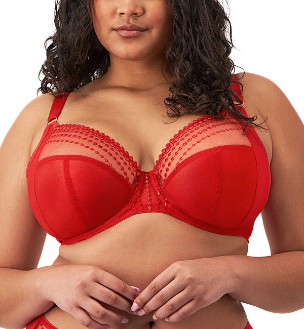 Elomi Matilda Banded Plunge Underwire Bra (8900) - Haute Red