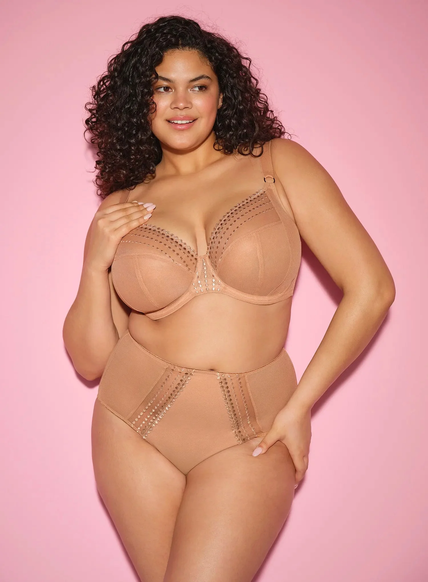 Elomi: Matilda Plunge Bra Cafe Au Lait