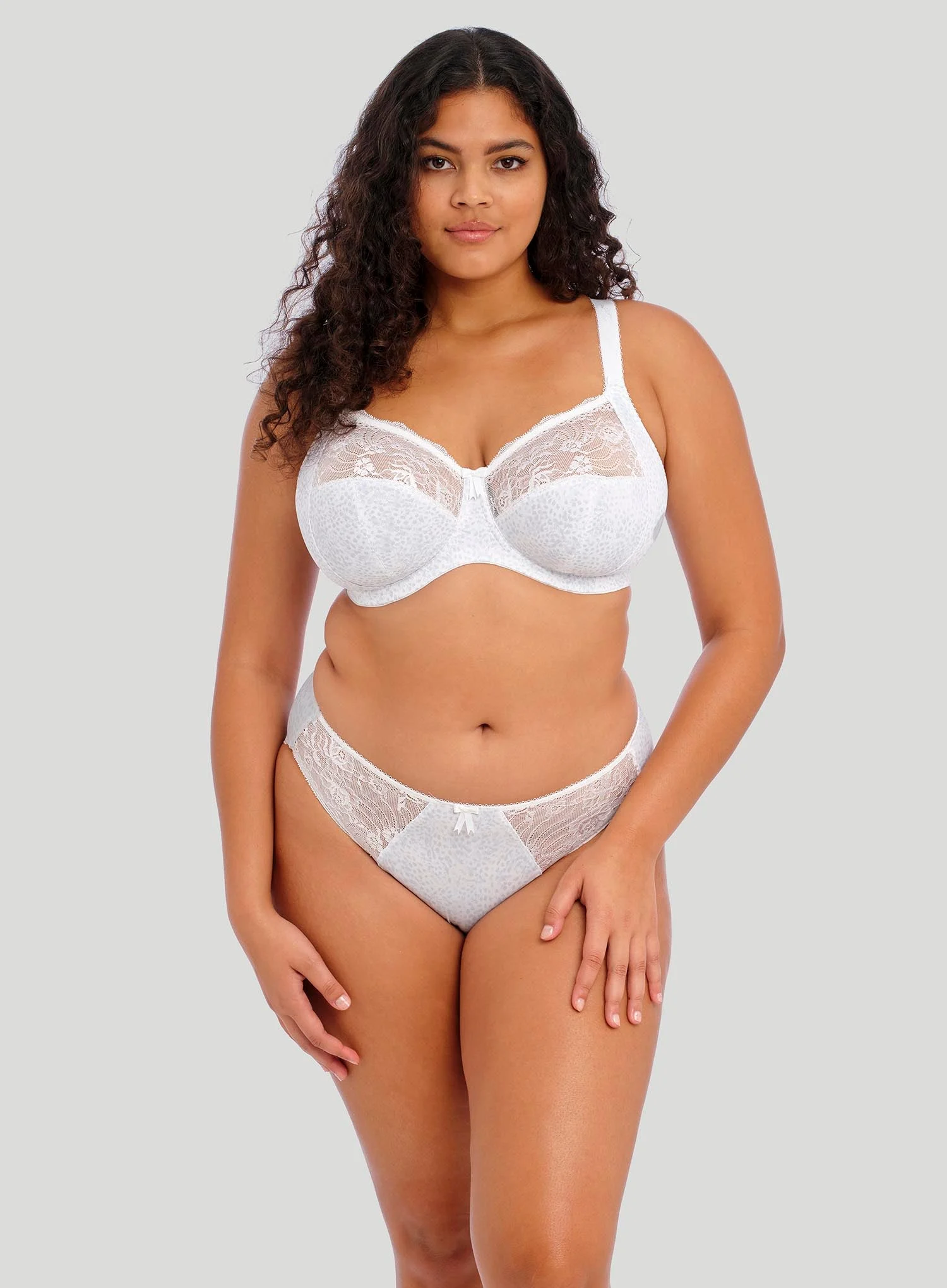 Elomi: Morgan Underwired Banded Bra White Print