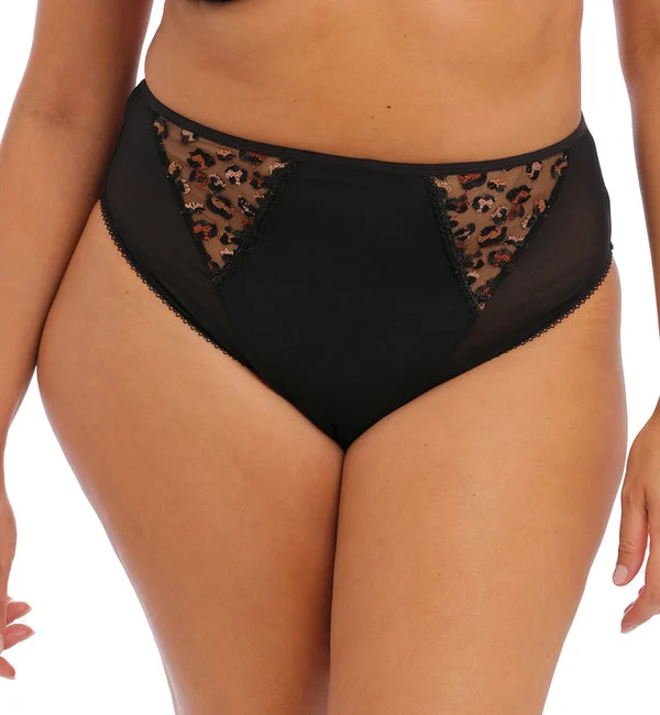 Elomi Namrah High Leg Brief Panty (301353) - Black